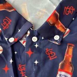 St. Louis Cardinals Budweiser Button Up Polo